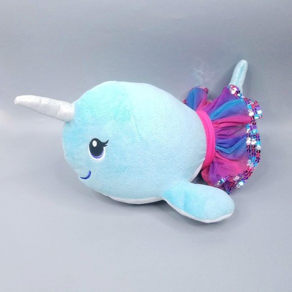 Build A Bear BAB Narwhal Whale Tutu Plush Blue 17" - Picture 11 of 11